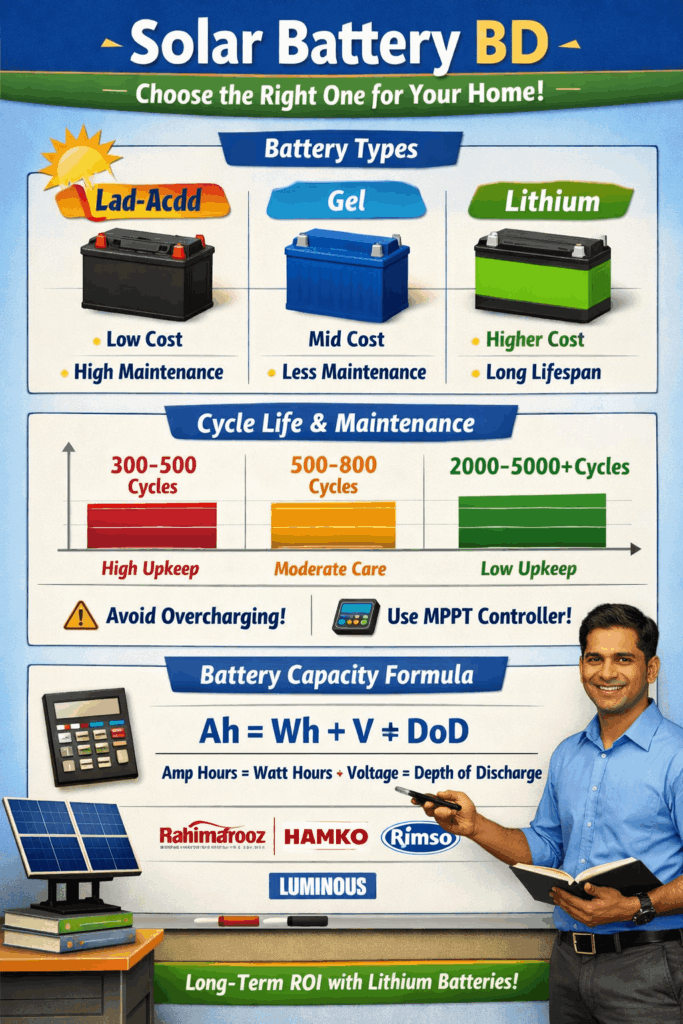 # 🔋 Solar Battery BD: বাংলাদেশে সেরা Solar Battery Price, Brand ও Buying Guide (2025)