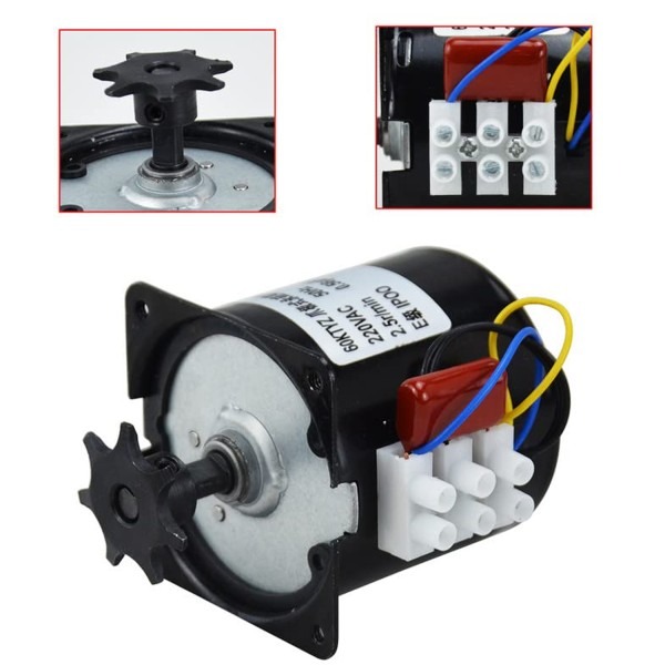 28W AC 220V 2.5r/M Turning Motor for Automatic Egg Incubators with Gear Deceleration Controllable Permanent Magnet Synchronous Motor - Image 5