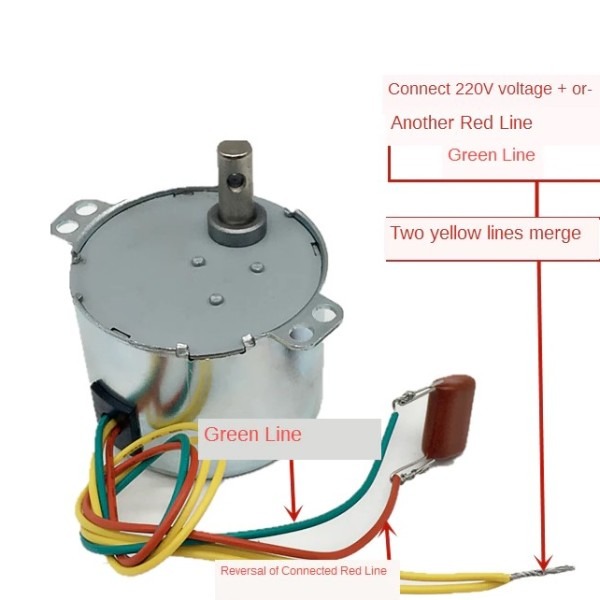 6W AC 220V 2.5r/M Turning Motor for Automatic Egg Incubators with Gear Deceleration Controllable Permanent Magnet Synchronous Motor - Image 7