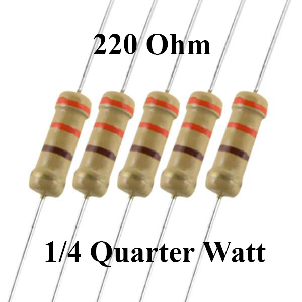 220 Ohm 1/4 Watt Resistor