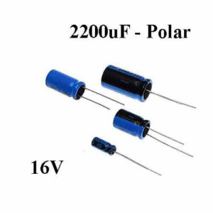 2200uF 16V Electrolytic Capacitor