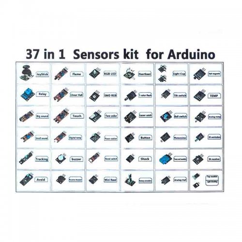 37 In 1 Sensor Module Board Set Kit For Arduino With Great Parts Box Package - Image 2
