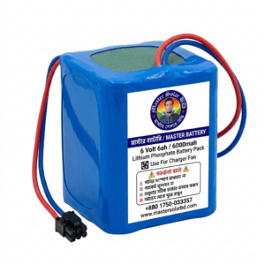 6 Volt 6ah /6000mah Lithium Phosphate Battery Pack Use For Charger Fan.