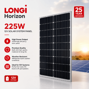 LONGI Horizon 225W, 12V Solar System Panel
