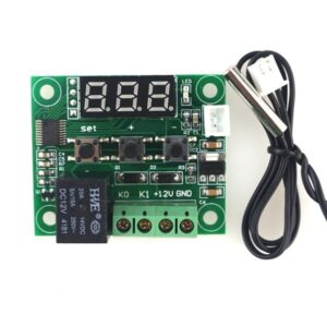 W1209 Temperature Controller Module – DC 12V 10A Relay with NTC Sensor for Incubator, Fridge, Aquarium Heating & Cooling (-50°C to +110°C)