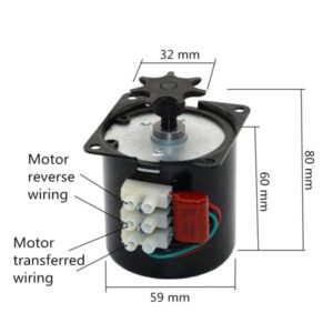 14W AC 220V 2.5r/min Turning Motor for Automatic Egg Incubators – Gear Deceleration Permanent Magnet Synchronous Motor