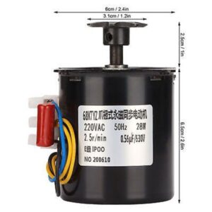 28W AC 220V 2.5r/M Turning Motor for Automatic Egg Incubators with Gear Deceleration Controllable Permanent Magnet Synchronous Motor