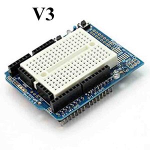 Mini Breadboard Prototype V3 Shield for Arduino (Works with Official Arduino Boards)