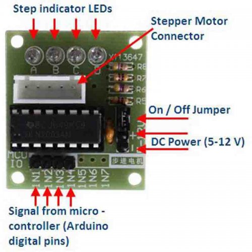 UL2003 4-Phase Stepper Motor Driver Board - Image 2