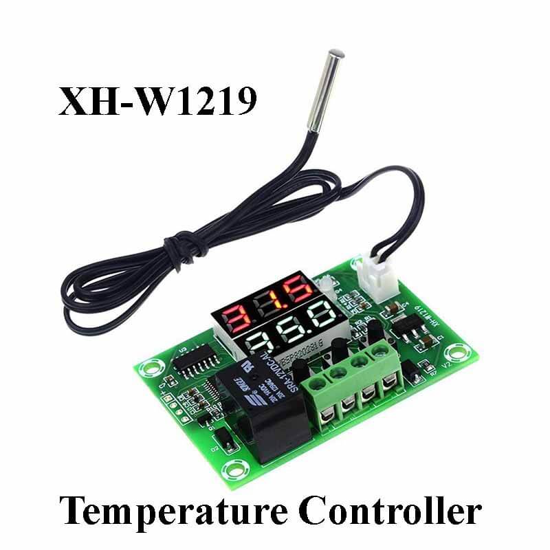 XH-W1219 DC 12V Thermostat Temperature Controller Switch Dual LED Digital Display + Waterproof NTC Sensor Module for Incubator