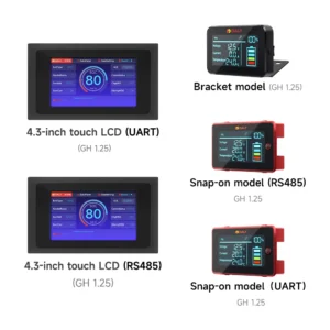 Daly BMS Accessories 3.0in LCD Screen Cable 4.3in Touch Display UART RS485 for DalyBMS Red Blue BMS New Version