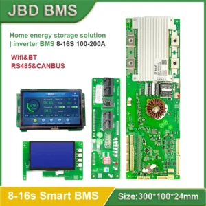 BMS Lifepo4 Inverter Jiabaida ESS BMS 8S 24V 200A 150A 100A 16S Lifepo4 48V 15S 36V BMS Inverter With BT Wifi CAN RS485 Parallel Connection Function