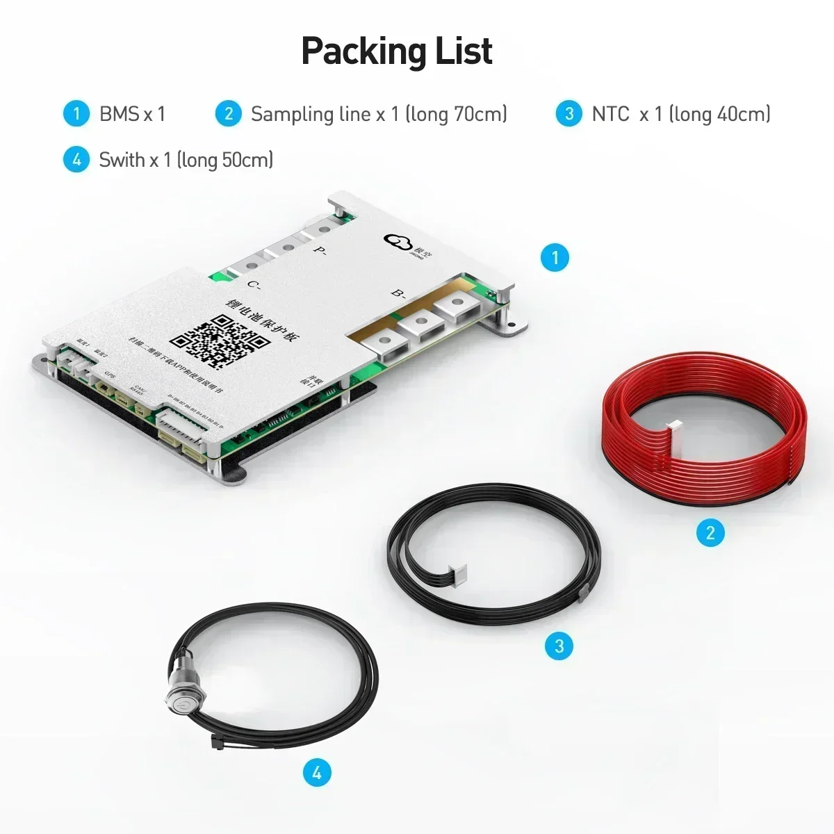 JIKONG JK-B1A8S10P+4.3 Display Lifepo4 Li-Ion Lto Battery 100A Active Balancer Smart BMS 4S-8S 12V/24V Active Balance Current 1A - Image 5