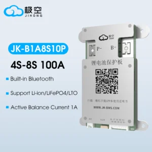 JIKONG B1A8S10P 4S 5S 6S 7S 8S 100A BMS 12V 24V BATTERY 1A ACTIVE BALANCE bms lifepo4 Li-ion LTO