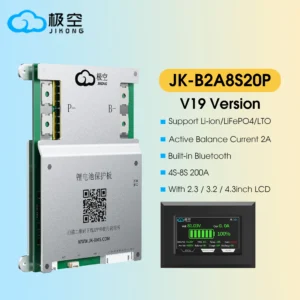 JK BMS B2A8S20P With 2.3 3.2 4..3inch LCD 4S 5S 6S 7S 8S 12V 24V 200A BATTERY WITH 2A ACTIVE BALANCE BMS Lifepo4 Li-ion LTO