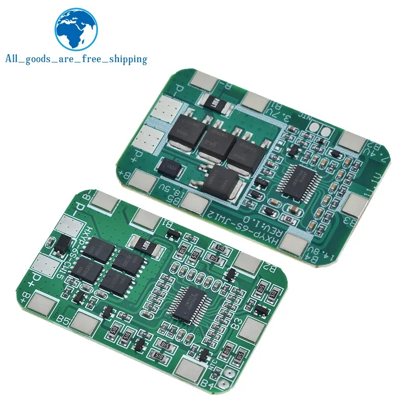 1/3PCS 6S 22.2V 25.2V 14A 20A 18650 Li-ion Lithium Battery Charger Protection Board With Balanced PCB BMS 6 Pack Cells Module - Image 5