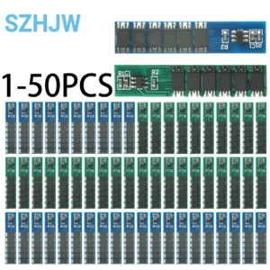 1-50PCS 1S 12A Battery Protection Board for 18650 – LiFePO4 (3.2V) or Li-ion (3.7V) Options, 6-MOS BMS