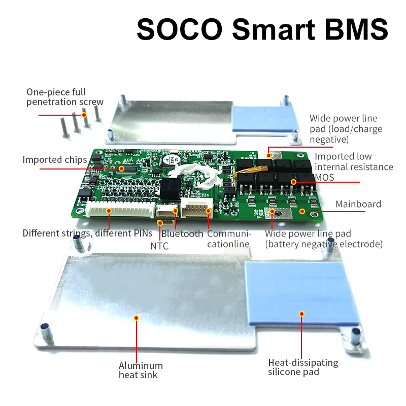 Smart BMS 13-25S for Super SOCO TC/TS/TC Max/CU/DU Lithium LiFePo4 Battery Protection Board Ebike Battery Management System Bms - Image 5