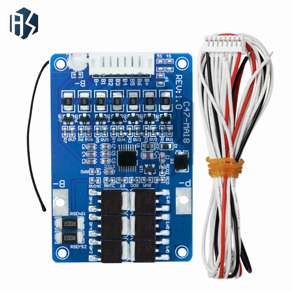 18650 BMS Board 4S/5S/6S/7S (16.8V-21V) - 20A Protection for LMO/Ternary Lithium Batteries, Balance & Temperature Safeguards - Image 4