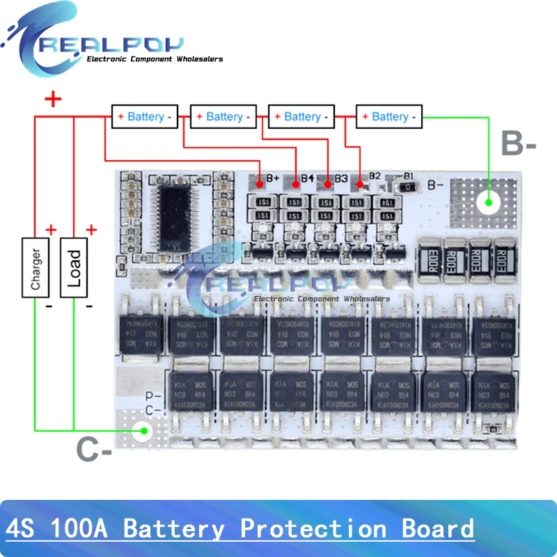 3S 4S 5S 3.2V 3.7V BMS 12V 16.8 21V 100A Li-ion LMO Ternary Lithium Battery Protection Circuit Board Li-POLYMER Balance Charging - Image 2