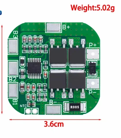 1-10pcs 4S 14.8V / 16.8V 20A peak li-ion 4 BMS PCM battery protection board bms pcm for lithium LicoO2 Limn2O4 18650 li battery - Image 2
