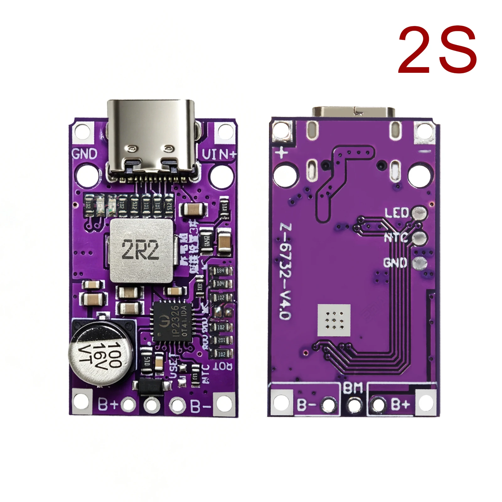 2S 3S Type-C USB BMS Charging Module 15W 8.4V 12.6V Lithium Battery Boost Board with Balanced Fast Charge QC for DIY Charger PCB - Image 3