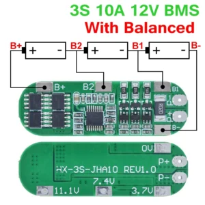 1/5pcs 3S 10A 12V Lithium Battery Charger Protection Board For 18650 Li-ion Battery Cell Charging BMS 11.1V 12.6V With Balanced