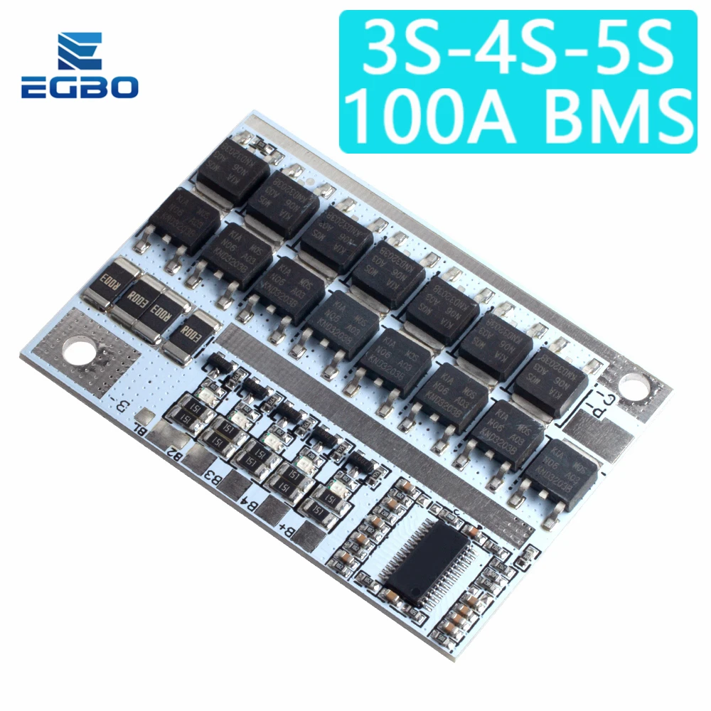 3S/4S/5S Bms 12.6V 16.8V 21V 3.7V 100A Li-ion Lmo Ternary Lithium Battery Protection Circuit Board Li-polymer Balance Charging - Image 2