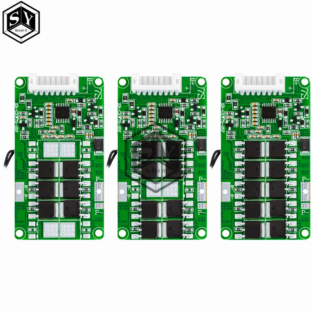 BMS 7S 24V 15A 20A 25A Li-ion Lmo Ternary Lithium 18650 Battery Charge Protection Board Balance And NTC Temperature Protect - Image 4