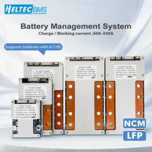 Heltecbms 8s 24v LiFePO4 BMS 6s 7s 24v Balanced 18650/21700 30A 60A 80A 120A 200A 300A 350A Lithium Battery Protection Board