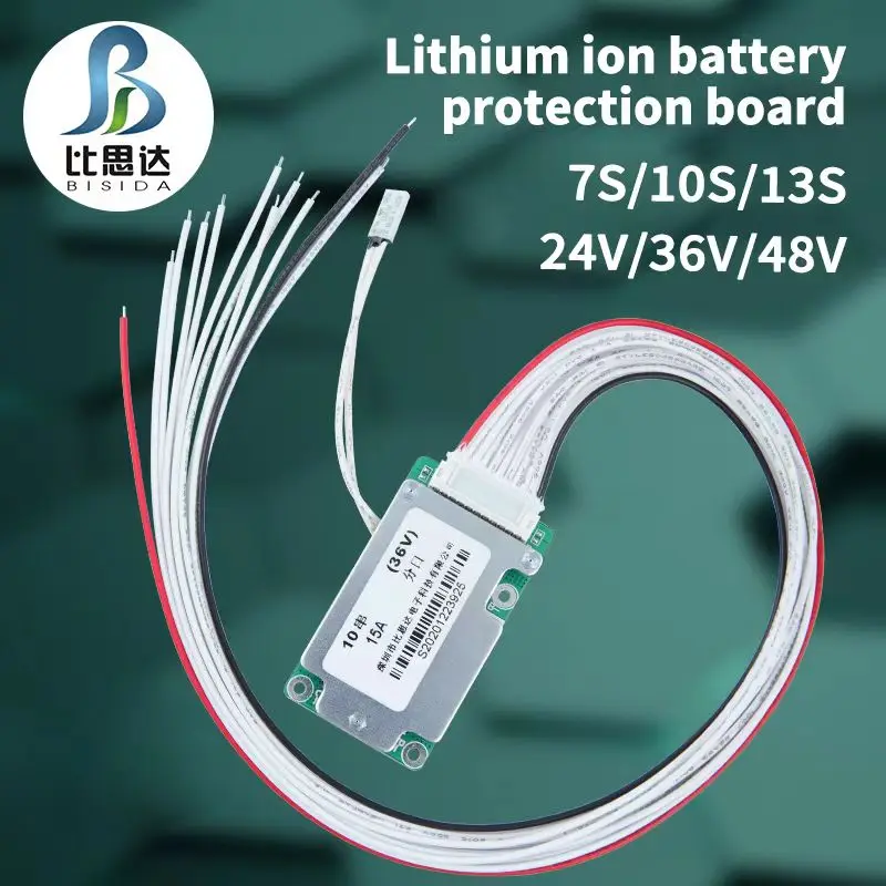 Bisida BMS 24V/36V/48V/7S/10S/13S Split Ports Rechargeable 18650 Lithium Battery Protection Board For E-bike/E-Scooter