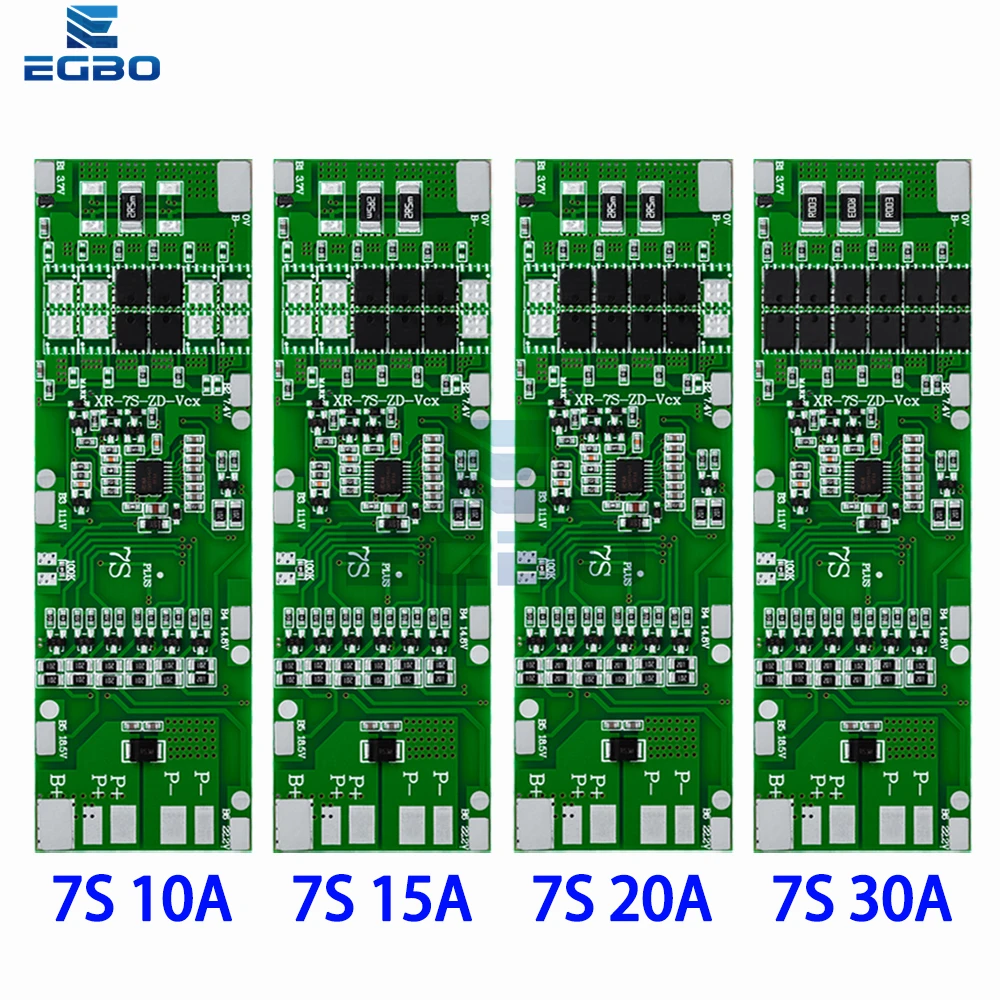 1~5PCS BMS 7S 24V 10A 15A 20A 30A Li-ion 18650 Battery Charge Board With Balance Function Short Circuit / Temperature Protection - Image 3