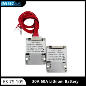 Heltec BMS 10S 36V 30A 60A 6S 7S BMS 24V with Balanced Lithium Battery Protection Board for Electronic Tools/Wheelchair/Vehicle