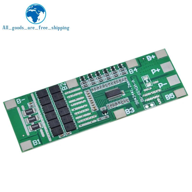 TZT 1/5PCS 24V 6S 40A BMS 18650 Li-Ion Lithium Battery Poretect Board Solar Lighting BMS PCB With Balance For Ebike Scooter - Image 6