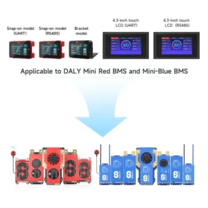 Daly BMS Accessories 3.0in LCD Screen Cable UART for DalyBMS Red Blue BMS New Version