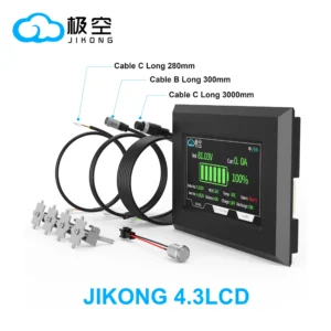 JIKONG BMS 4.3 Inch Screen Display with A 3500mm Cable and 4 Fixing Screws for JIKONG JK BMS