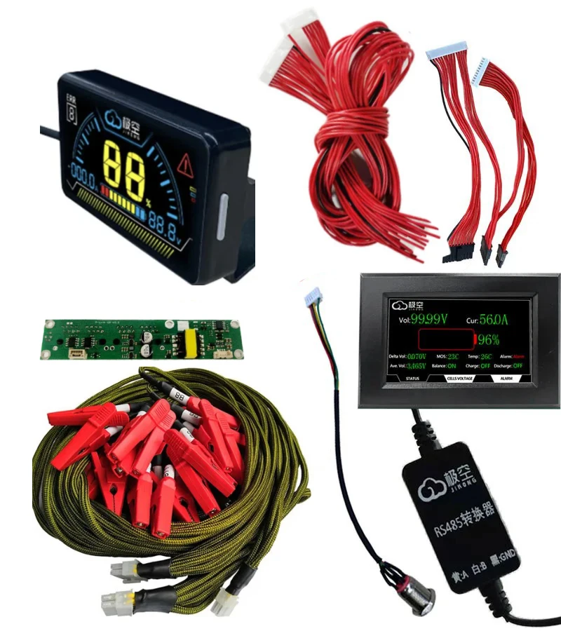 Accessories for JK Jikong Active Balancer BMS Cable Wire Connector Adapter RS485 Module 4.3 2.5 LCD Display Switch Button On