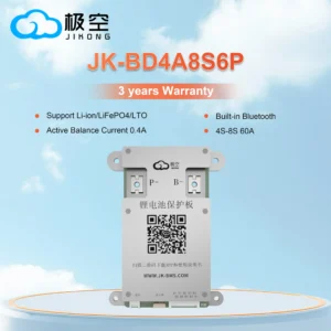 BMS JIKONG BMS 4S 5S 6S 7S 8S Lifepo4 BMS BD4A8S6P 12V 24V WITH 0.4A Active BMS 60A Lifepo4 Li-Ion Lto Battery Smart BMS
