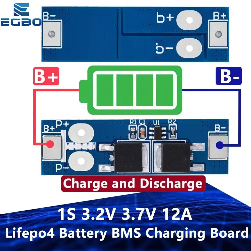 1~10PCS EGBO 1S 3.2V 3.7V 12A Lifepo4 Battery BMS Charging Board Short Circuit Protection PCM Self Recovery For Electric Moto - Image 5