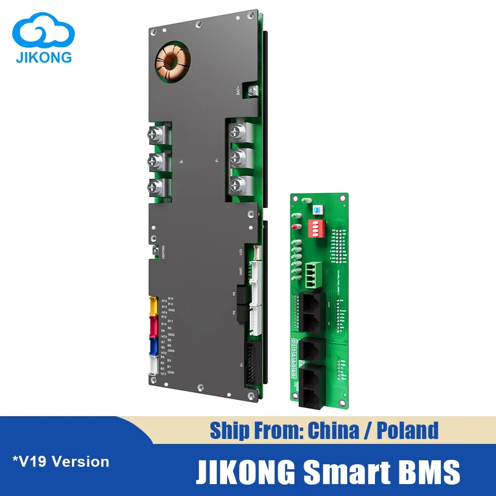 JIKONG V19 Household Energy Inverter BMS 8S/24V 16S/48V Li-ion/ Lifepo4/ LTO Battery BMS PB1A16S10P PB1A16S15P PB2A16S20P JK BMS