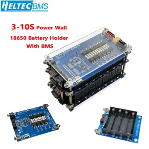 Heltec 3S 4S 6S 7S 8S 10S BMS Li-ion Lithium Power Wall 18650 Battery Pack/Holder/box With Equalization and Temperature Control