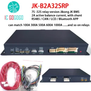 JK Jikong 7S to 32S Active Balance Smart BMS 26S 28S 30S Relay 500A 600A CAN Battery Protection Board Bluetooth 96V 126V 84V HV
