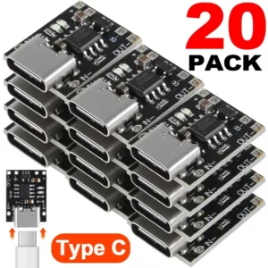 TP4056 Charging With Protection 1-20Pcs TP4056 3.7V Lithium Battery Charging Discharging Board With Protection Type-C USB Type C Li-ion Battery Charging Board