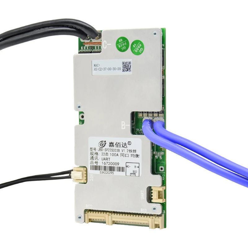 JBD 6S 8S 12S 13S 14S 15S 16S 18S 20S 21S BMS Built-in Bluetooth 20A 30A 40A 50A 60A 80A 100A UART Function Smart BMS For E-bike