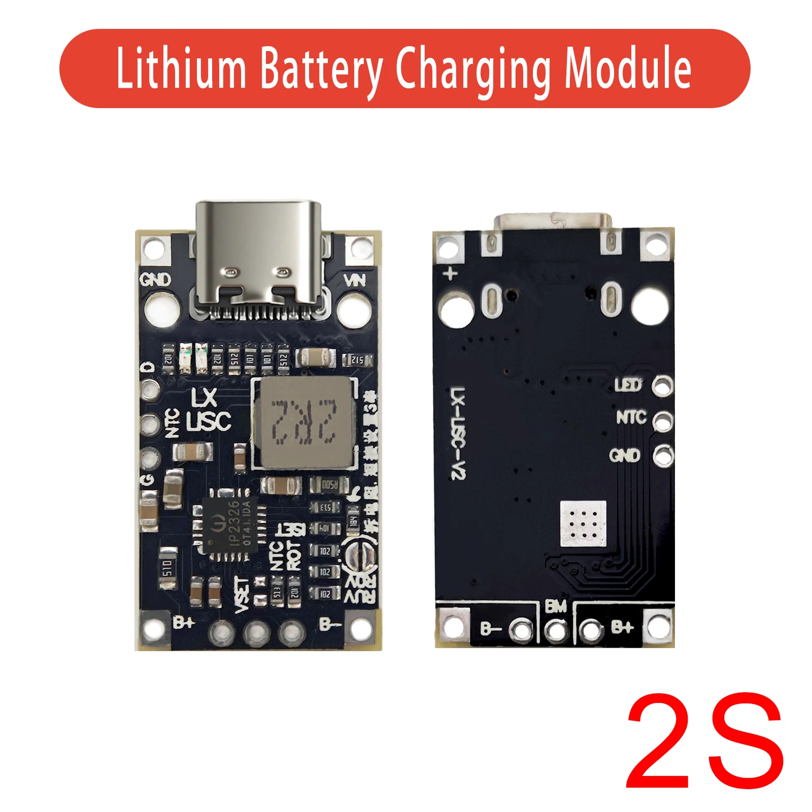 2S 3S Type-C USB BMS Charging Module 15W 8.4V 12.6V Lithium Battery Boost Board with Balanced Fast Charge QC for DIY Charger PCB - Image 4