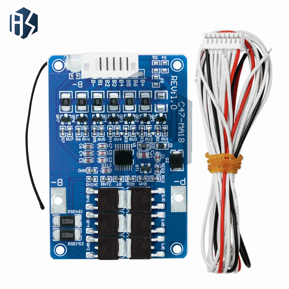 18650 BMS Board 4S/5S/6S/7S (16.8V-21V) - 20A Protection for LMO/Ternary Lithium Batteries, Balance & Temperature Safeguards - Image 5