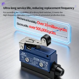 Waterproof Oil Resistant Switch ZHICAN ZCD4-B Miniature Roller Lever Limit Switch Waterproof Oil Resistant Mechanical Control Switch