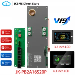 JIKONG PB2A16S20P Smart BMS 200A with 2A Active Balancer 8S 10S 12S 14S 16S 24V 48V LiFePo4 Li-Ion LTO Inverter Battery JK