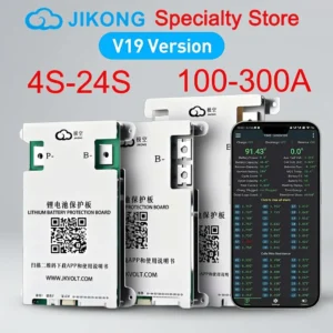 BMS JK 100A JK BMS 4S-24S 12V 24V 36V 48V 72V Active Balance JIKONG Smart BMS 100A 200A 300A Lifepo4 Li-Ion Lto Battery Series Connection