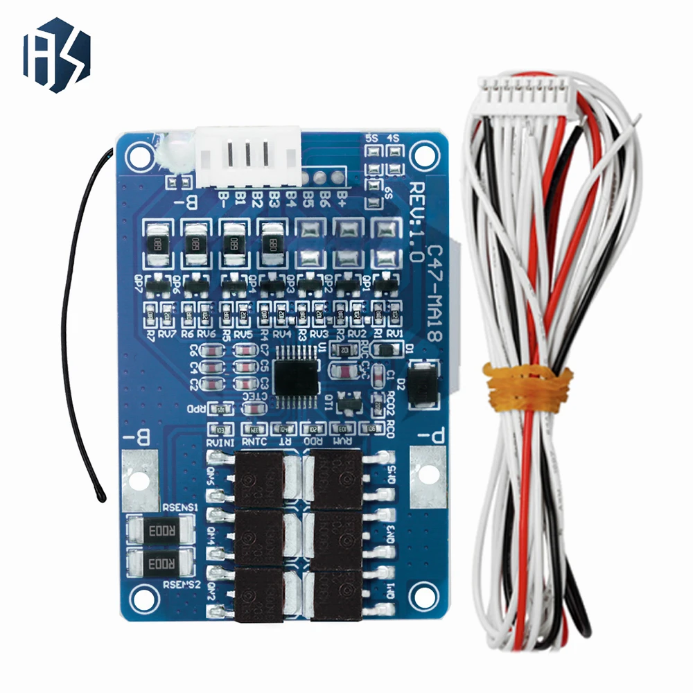 18650 BMS Board 4S/5S/6S/7S (16.8V-21V) - 20A Protection for LMO/Ternary Lithium Batteries, Balance & Temperature Safeguards - Image 2
